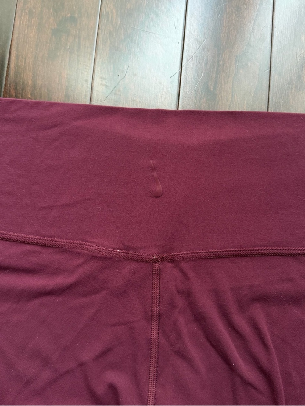 Nike Dri-Fit Cropped Leggings Size L Burgundy Maroon Workout Gym Yoga Pants Soft - Picture 4 of 6
